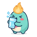 A Habitot pet drinking from a water bottle.