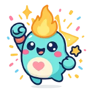 A Habitot pet cheering after winning a battle.