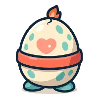 A Habitot egg, wobbling slightly.